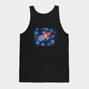 Flying Squirrel in Space Tank Top